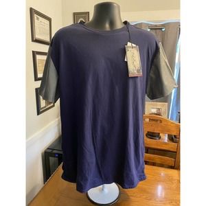 Black Smith Premium Denim Sz XL NWT Shirt Faux Reptile Skin Sleeves!